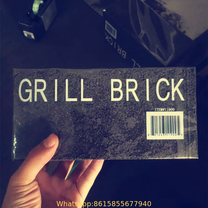 Black foam glass, grill brick