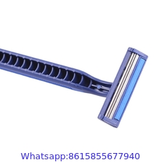 Super cheap 2 Blade Disposable Shaving Razor Blades Making Machine rubber grip handle razor