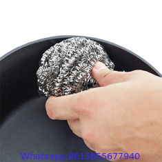 high quality linyi manufacturer stainless steel wire scrubber wool scourer for kitchen