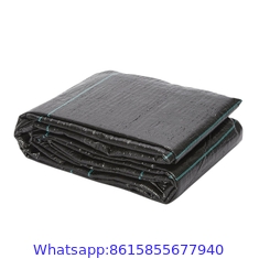 PP plastic black anti weed mat/anti grass woven fabric mat/Black color ground