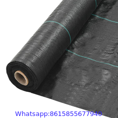 Recyclable PP Black with White lines Woven Weed Control Mat with Chemical resistant Suitable For Garden Flower Bed