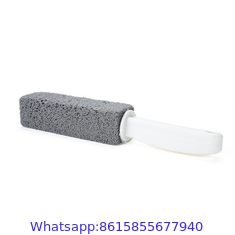 Handle with Pumice Cleaning Stone Scouring Pad for Toilet Bowl Hard Water Ring Remover Kitchen Bathroom Cleaner