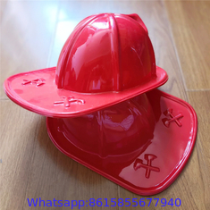 Red Fire Chief Hats with Blue Shield - Medium Size