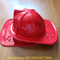 Child Red Fire Chief Fireman Helmet Hat And Toy Ax Axe Costume Firefighter Man