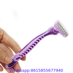 R319 Wholesale Professional Manufacturer disposable triple blade razor with lubricating strips