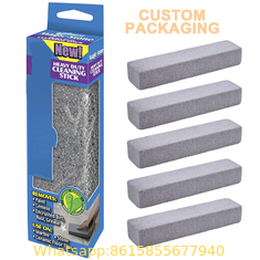 Pumice Stone Pad Stick for Cleaning Toilet Bowl Ring Remover Hard Water Stains Foot Scrubber Brush Pool Tile Grill BBQ