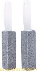 2PCS Pumice Stones for Cleaning, Pumice Stick Cleaner with Handle for Removing Toilet Bowl Ring,Bath,Kitchen,Swimming Po