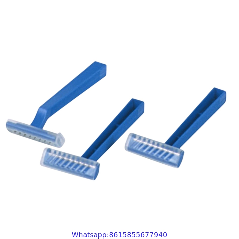 Hotel Premium Chrome Stainless Steel Blade with Lubricating Strip Triple Blade Disposable Razor