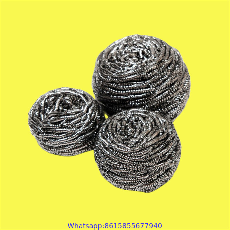 Stainless steel wire scrubber/kitchen stainless steel scourer cleaning balls