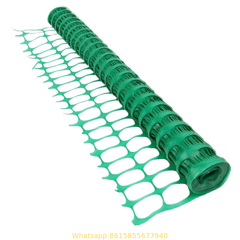 Green / Orange Durable Plastic Safety Snow Fence for Fencing