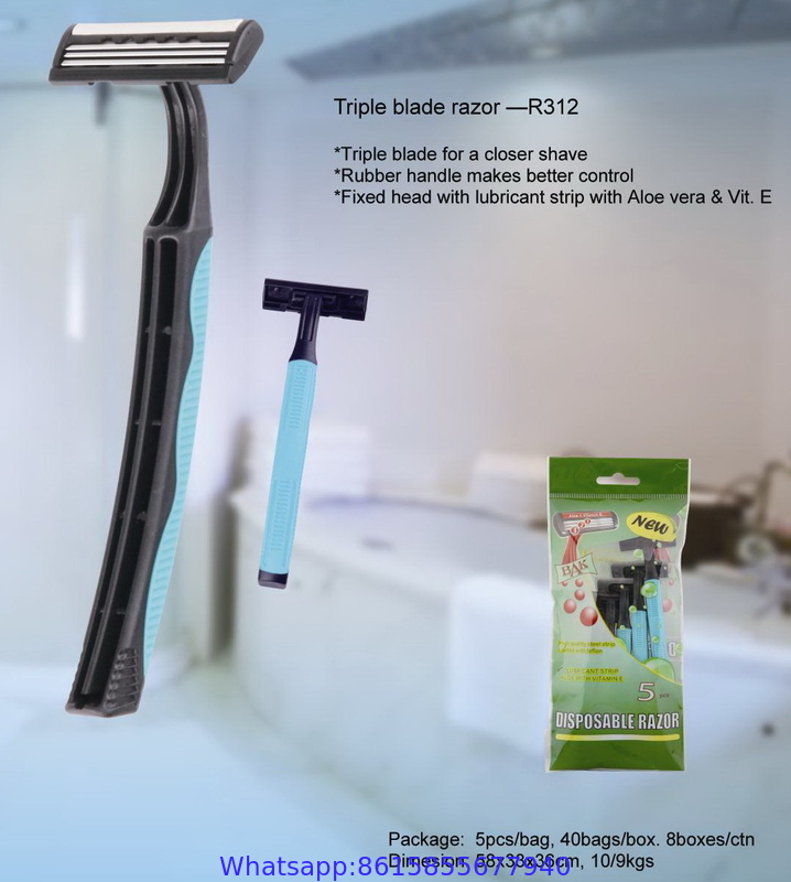 Twin/triple blade disposable razor for man