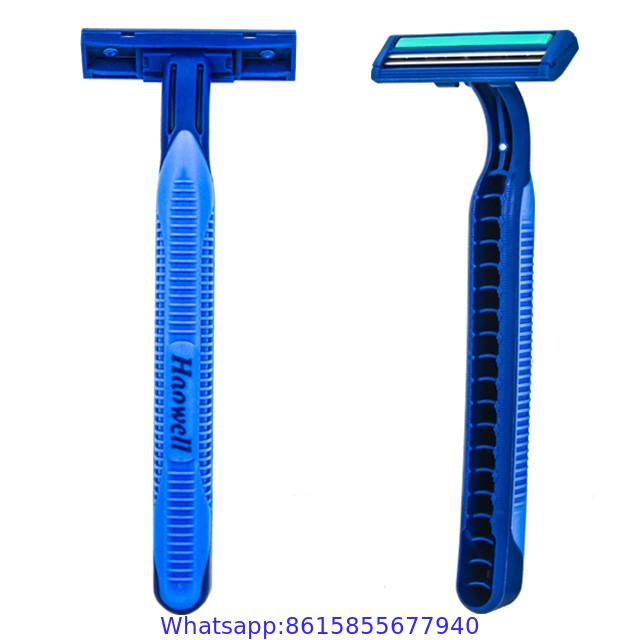 # disposable razor twin 2 blade shaving razor with lubricant strip stainless steel blade hot sale AMAZON for man and lad