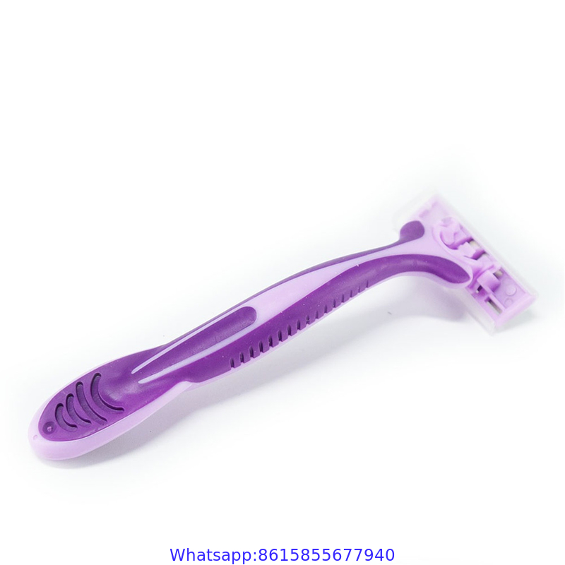 R319 Wholesale Professional Manufacturer disposable triple blade razor with lubricating strips