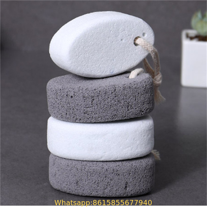 Pumice Stone for Feet - Natural Lava Foot Stone with New Eco-Friendly Holder - Callus Warts Corn Removal